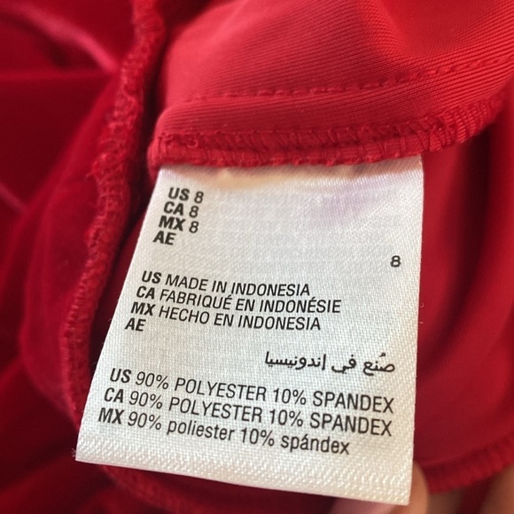 NWT INC Red Velvet Mid Rise Skinny Leg Stretchy Pants Size 8 - Picture 12 of 15